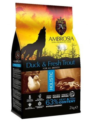 Ambrosia Grain Free Adult Duck & Trout 12kg