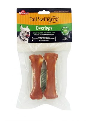 Tail Swingers Overlaps Chew Bones With Chicken 10cm-110gr