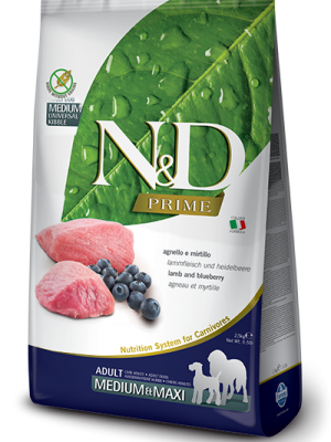 N&D Grain Free Lamb & Blueberry Adult Medium/Maxi 12kg