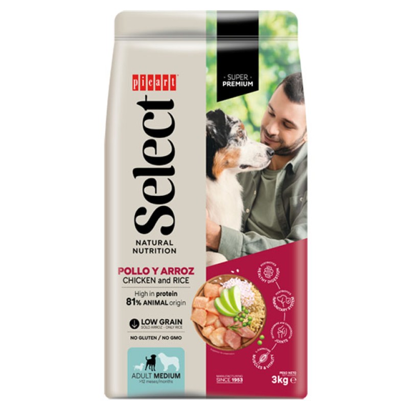 Picart Select Adult Medium  Chicken &Rice 12 kg