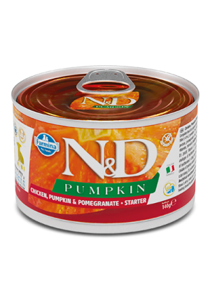 N&D PUMPKIN CHICKEN & POMEGRANATE – STARTER MINI WET FOOD 140GR