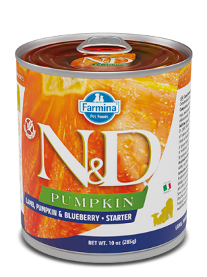 N&D PUMPKIN LAMB & BLUEBERRY – STARTER WET FOOD 285GR