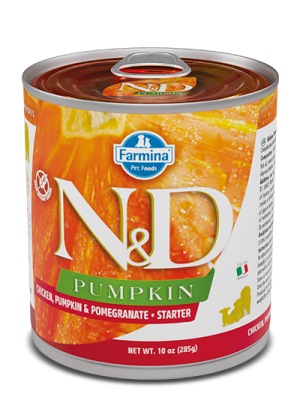 N&D PUMPKIN CHICKEN & POMEGRANATE – STARTER WET FOOD 285GR
