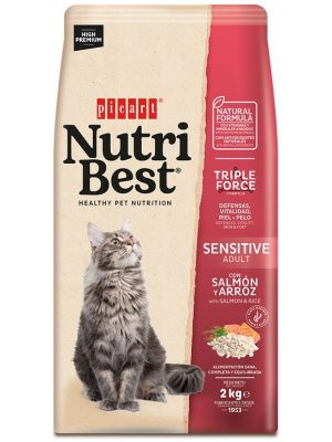NutriBest Cat Adult Sensitive Salmon & Rice Premium 2kg