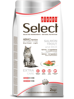 Picart Select ADULT Sensitive Salmon, Trout and Rice Sterilised – Light 2kg