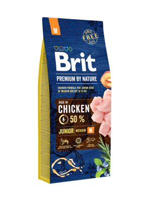 Brit Premium By Nature® Dog Junior Medium Chicken 3kg