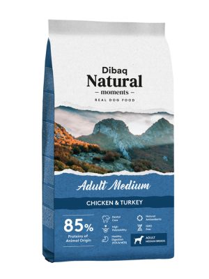 DIBAQ NATURAL MOMENTS ADULT MEDIUM:Κοτόπουλο – Γαλοπούλα 15kg