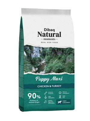 DIBAQ NATURAL MOMENTS PUPPY MAXI:Κοτόπουλο – Γαλοπούλα 15Kg