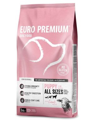 EUROPREMIUM Puppy All Sizes – Αρνί & ρύζι 3kg