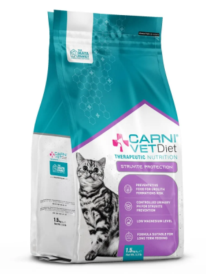 Carni Vet Diet Adult Cat Struvite Protection – Πλήρης Ζωοτροφή 1.5 Kg