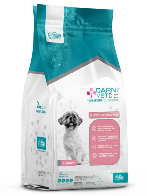 Carni Vet Diet Adult Dog Mini Allergy Defence Turkey – Πλήρης Ζωοτροφή 2Kg