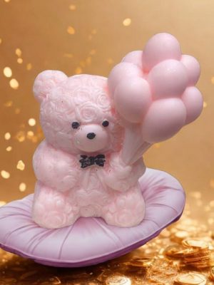 Αρκουδάκι Με Μπαλόνια  Κερί