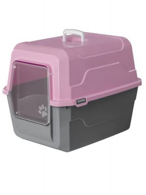 CATBUS ΚΛΕΙΣΤΗ ΛΕΚΑΝΗ ΓΑΤΑΣ ΓΚΡΙ ΜΕ ΡΟΖ