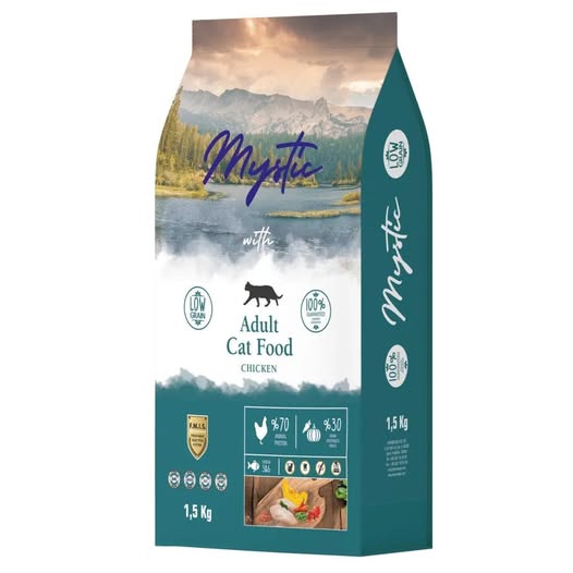Mystic Low Grain Adult Cat Food με Κοτόπουλο 1.5kg