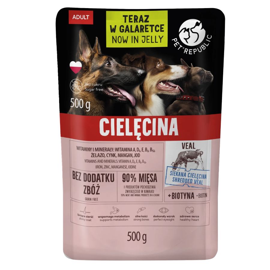 PetRepublic φακελάκι σκύλου 500g με μοσχαράκι γάλακτος 500g