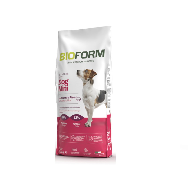 Bio Form Premium Adult Mini Beef & Rice (29/13) 15kg
