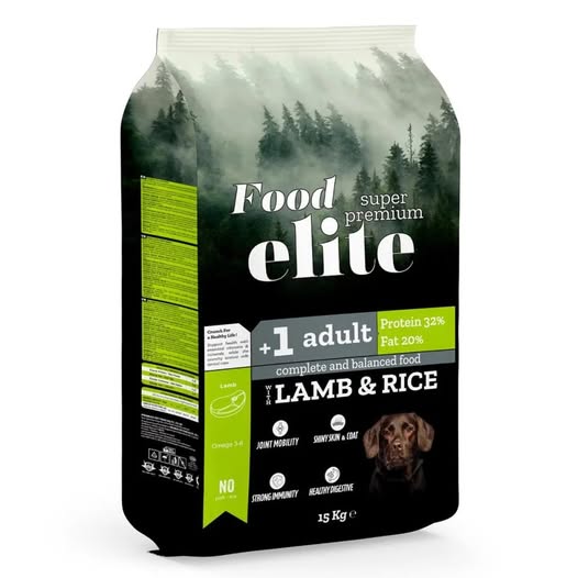 Food Elite High Energy (32 protein 20 fat) 15kg Ξηρά Τροφή για Ενήλικους Σκύλους με Αρνί & Ρύζι