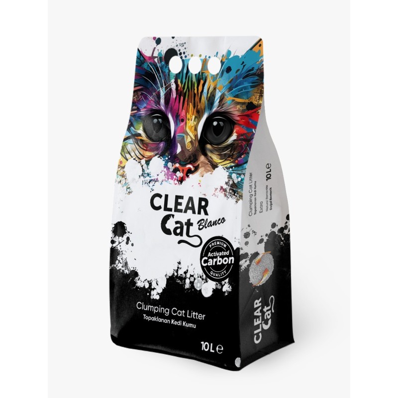 Άμμος Υγιεινης Clear Cat Blanco Active Carbon 10lt