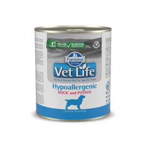 Vet Life Natural Diet Hypoallergenic Duck & Potato Wet Food Dog 300gr
