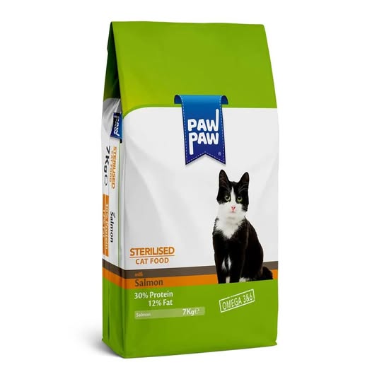 Pawpaw 7kg Ξηρά Τροφή για Στειρωμένες Γάτες με Σολομό
