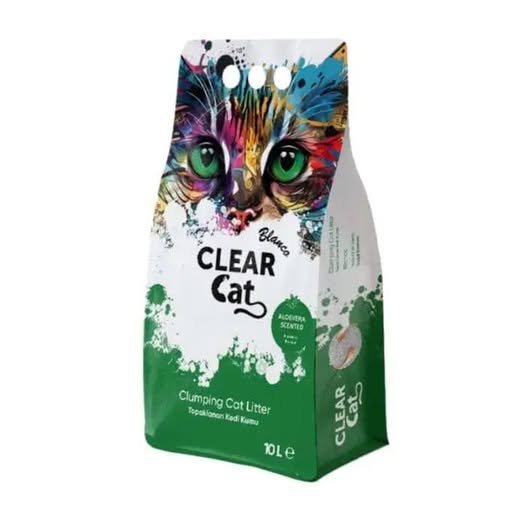 Άμμος Υγιεινης Clear Cat Blanco Aloe Vera 10lt