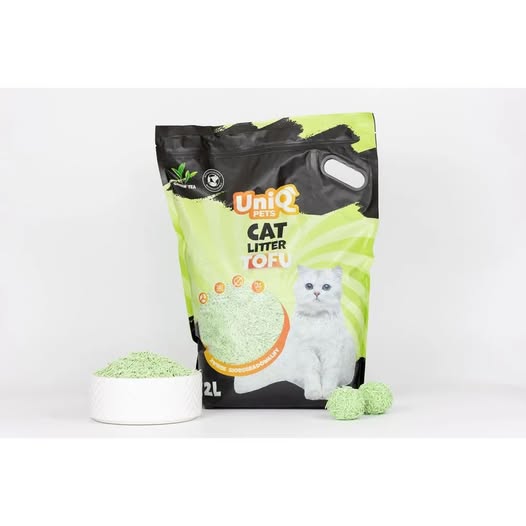 Uniq Βιοδιασπώμενο τόφου 12Lt Άμμος Γάτας GREEN TEA