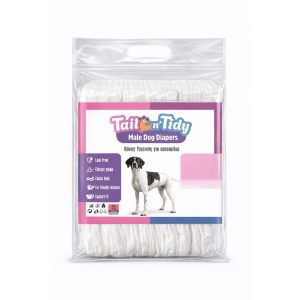 Tail’n’Tidy Male Dog Diapers L (20X65cm) 10τμχ (48-60cm)