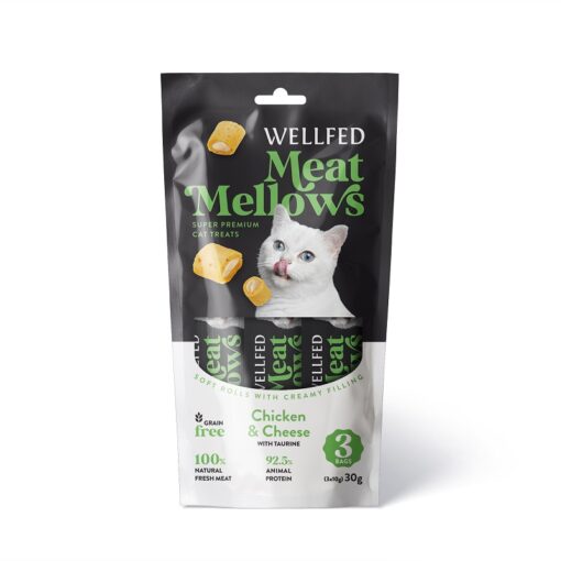 Wellffes Meat Mellows Chicken & Cheese (3x10gr) 30gr