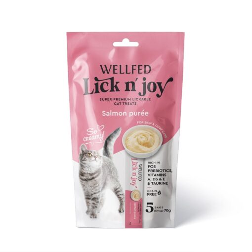 Wellfed Lick n’ Joy Salmon Λιχουδιά Γάτας (5*14gr)