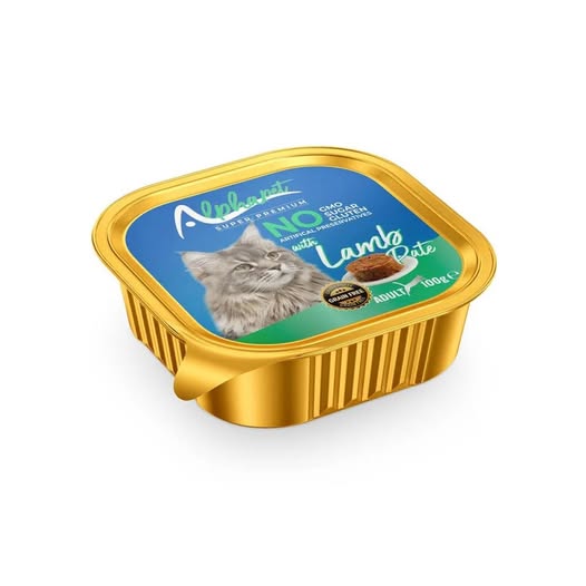 Alphapet Super Premium Πατέ 100gr για Ενήλικες Γάτες με Αρνί σε Τασάκι