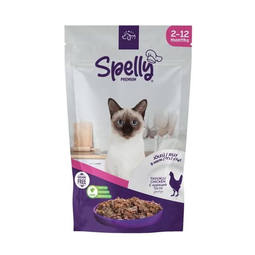 Spelly Premium Jelly Grain Free 85gr για Γατάκια με Κοτόπουλο σε Φακελάκι