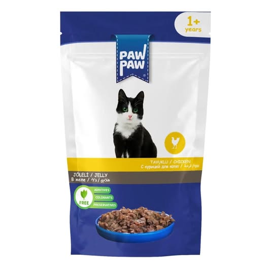 Pawpaw Jelly 85gr για Ενήλικες Γάτες με Κοτόπουλο σε Φακελάκι