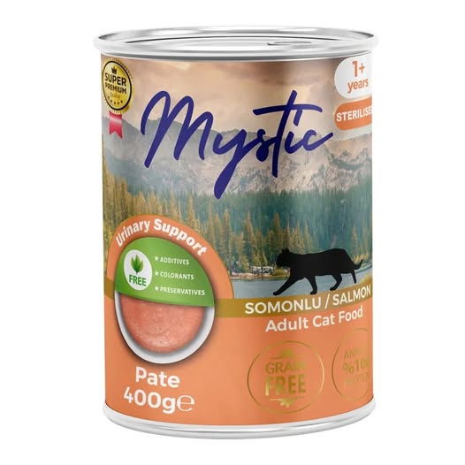 Mystic Super Premium Κονσέρβα 400gr Urinary Support Grain Free για Στειρωμένες Γάτες με Σολομό