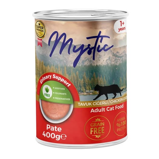 Mystic Super Premium Κονσέρβα 400gr Urinary Support Grain Free για Ενήλικες Γάτες με Συκώτι Κοτόπουλου
