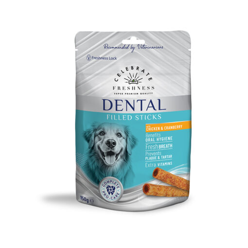 Celebrate Freshness Dental Filled Sticks Chicken & Cranberry 150g