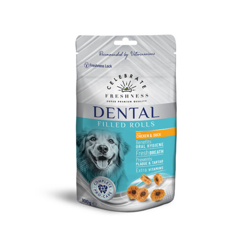 Celebrate Freshness Dental Filled Rolls Chicken & Duck 100g
