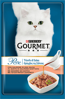 Purina Gourmet Perle φιλετάκια Σολομός σε σάλτσα 85gr