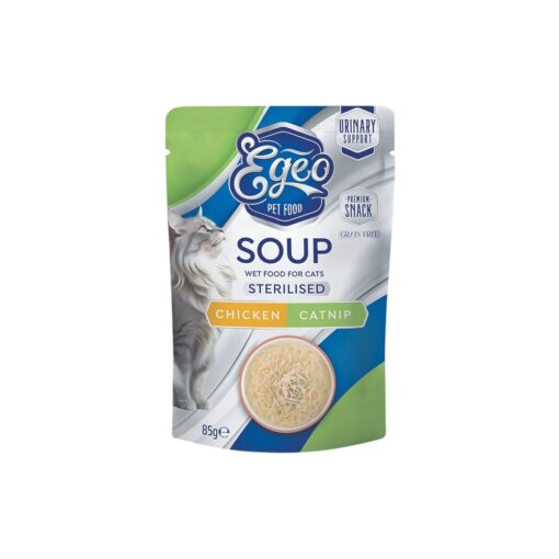 Egeo Cat Soup Sterilized Chicken & Catnip 85gr