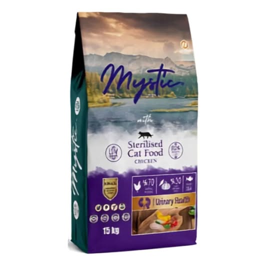 Mystic Low Grain 15kg Ξηρά Τροφή Urinary για Στειρωμένες Γάτες με Κοτόπουλο