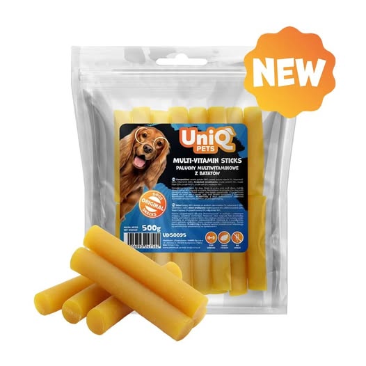 Uniq 500gr Λιχουδιά για Σκύλους με Θαλασσινά & Λαχανικά Πολυβιταμινούχα Στικς
