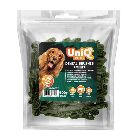 Uniq 500gr Λιχουδιά για Σκύλους Οδοντικές Βούρτσες με Μέντα