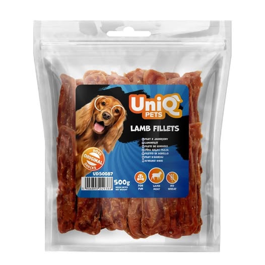 Uniq 500gr Λιχουδιά για Σκύλους Φιλέτα Αρνιού