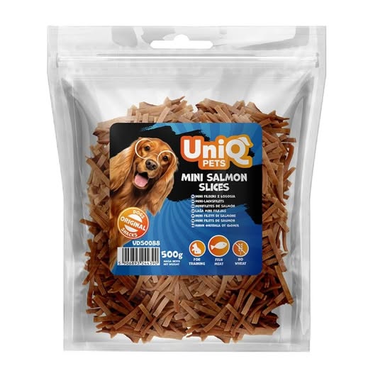 Uniq 500gr Λιχουδιά για Σκύλους Μίνι Φιλέτα Σολομού