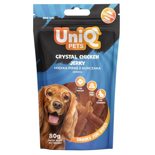 Uniq 80gr Λιχουδιά για Σκύλους Κομμάτια Κοτόπουλου