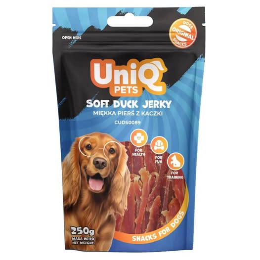 Uniq 250gr Λιχουδιά για Σκύλους Μαλακά Κομμάτια Πάπιας